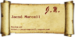 Jacsó Marcell névjegykártya