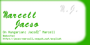 marcell jacso business card